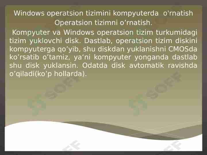 Windows oʻrnatish