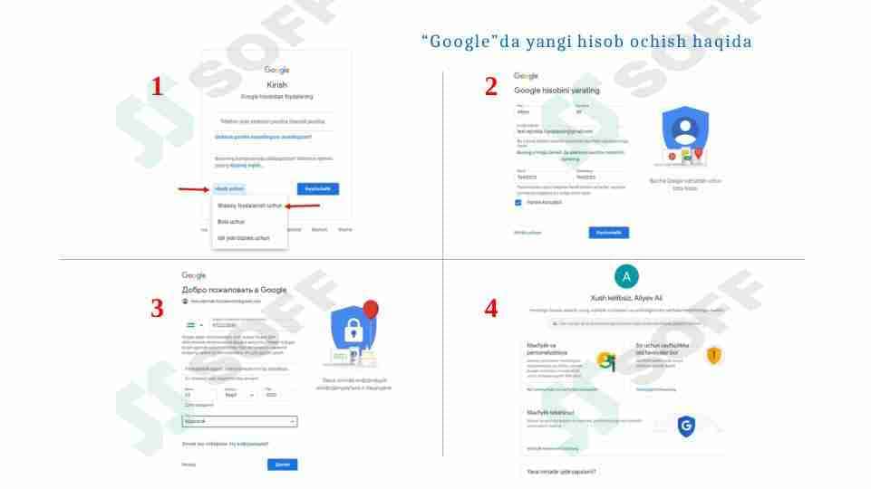 “Google”da yangi hisob ochish haqida