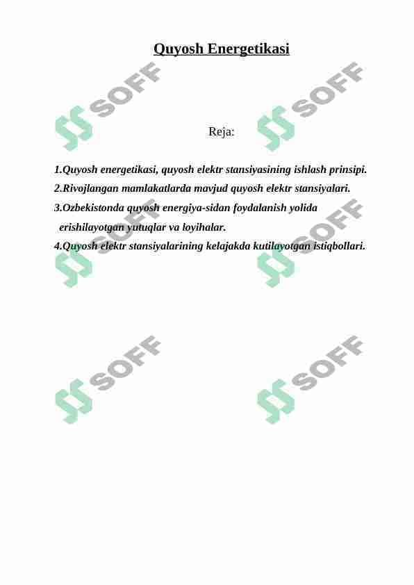 Quyosh Energetikasi