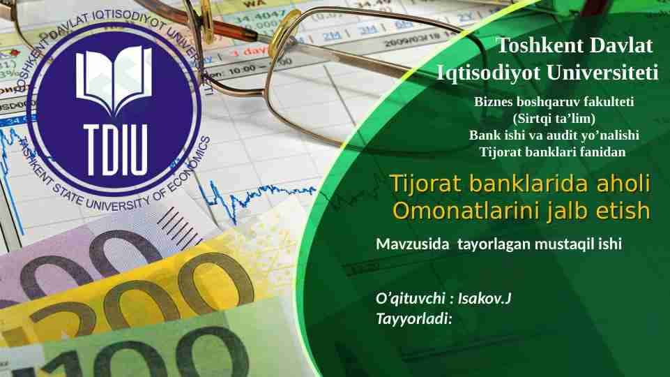 TIJORAT BANKLARIDA AHOLI OMONOTLARI