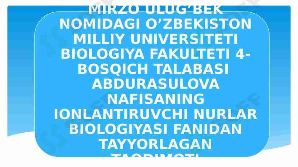 Dunyodagi texnogen falokatlarning kelib chiqishida radiatsiyaning oʼrni