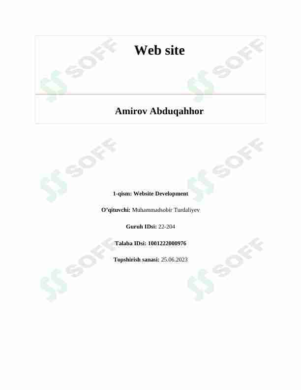 Assignment for student ITS
