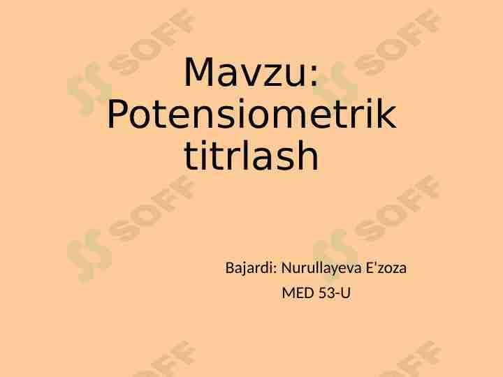 Potensiometrik titrlash