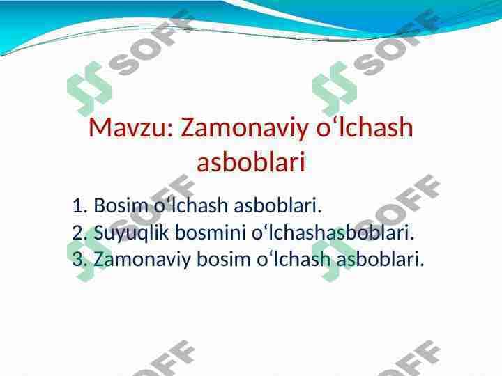 Zamonaviy bosim oʻlchash asboblari