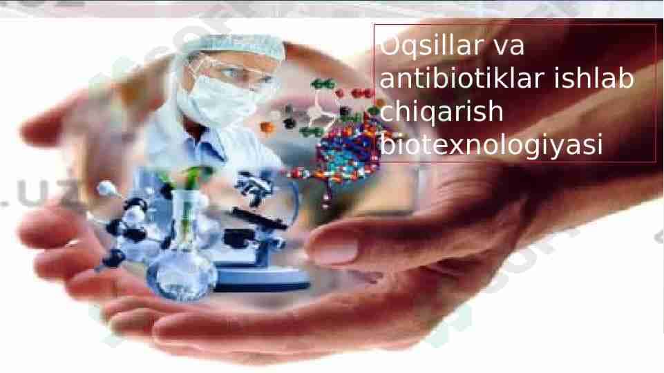 Oqsillar va antibiotiklar ishlab chiqarish biotexnologiyasi