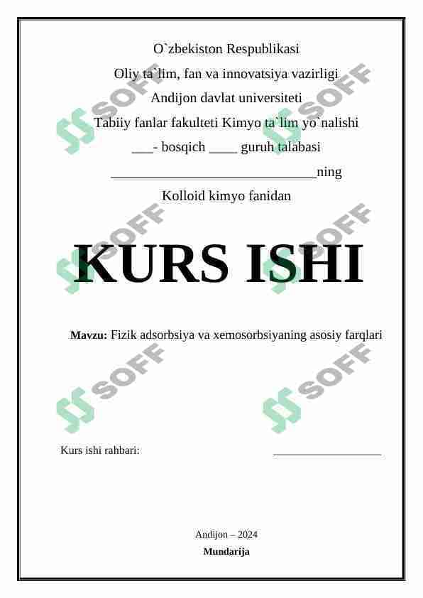 Fizik adsorbsiya va xemosorbsiyaning asosiy farqlari