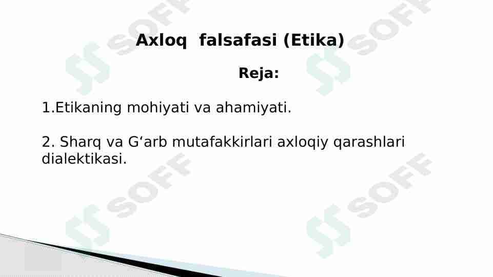 Axloq falsafasi (Etika)