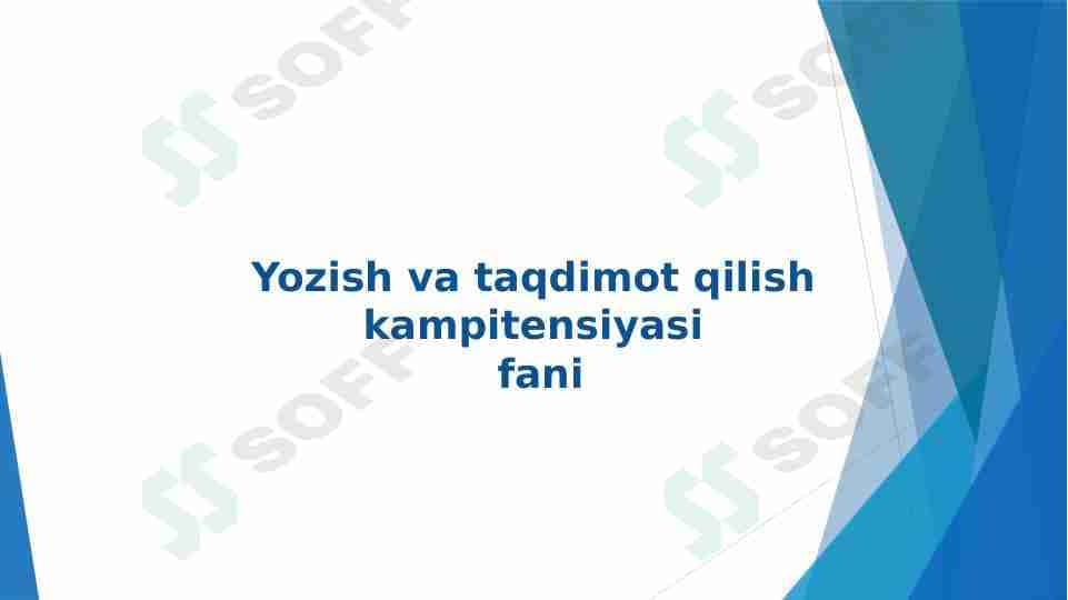 YOZMA VA OG’ZAKI USLUB VA UNING XUSUSIYATLARI