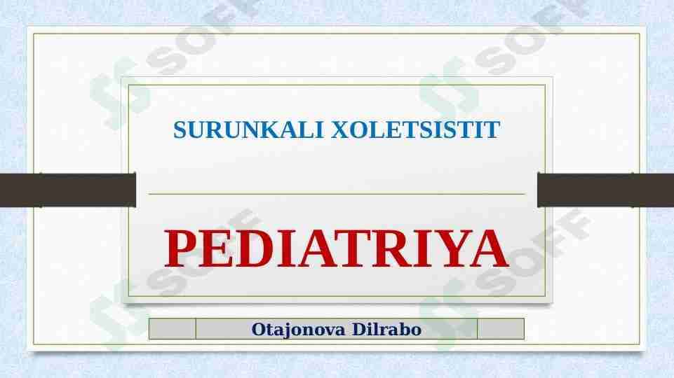 SURUNKALI XOLETSISTIT