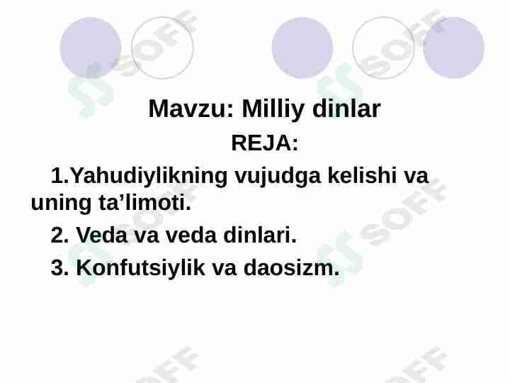 milliy dinlar