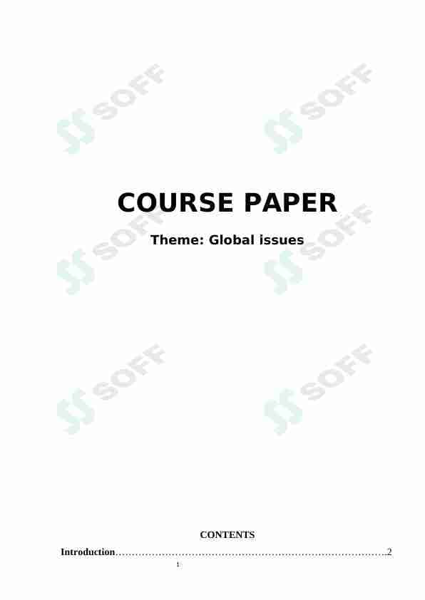 Global issues
