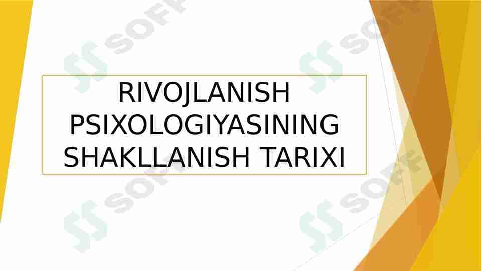 Rivojlanish psixologiyasi