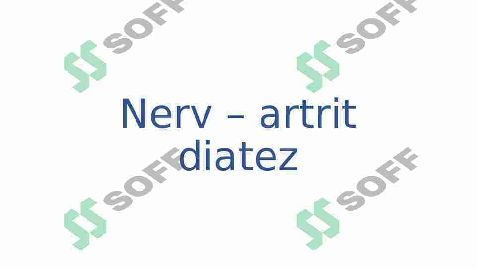 Nerv - artrit diatez