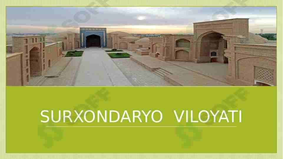 SURXONDARYO VILOYATI