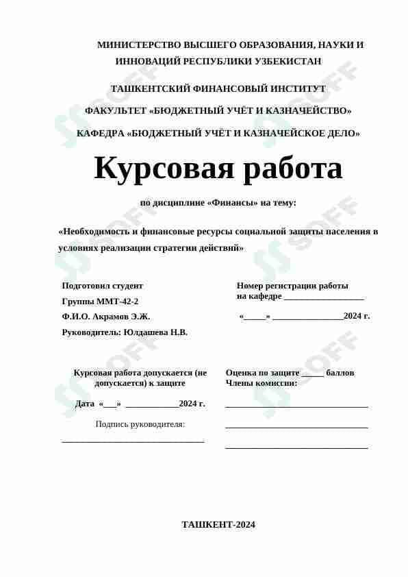 Необходимость и финансовые ресурсы социальной защиты населения в условиях реализации стратегии действий