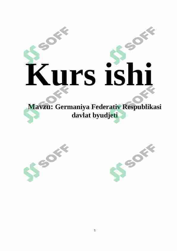 Germaniya Federativ Respublikasi davlat byudjeti