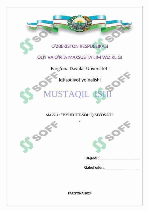 byudjet soliq siyosati