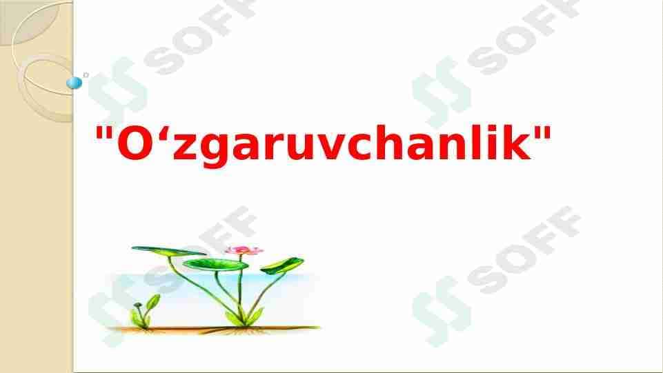 O‘zgaruvchanlik