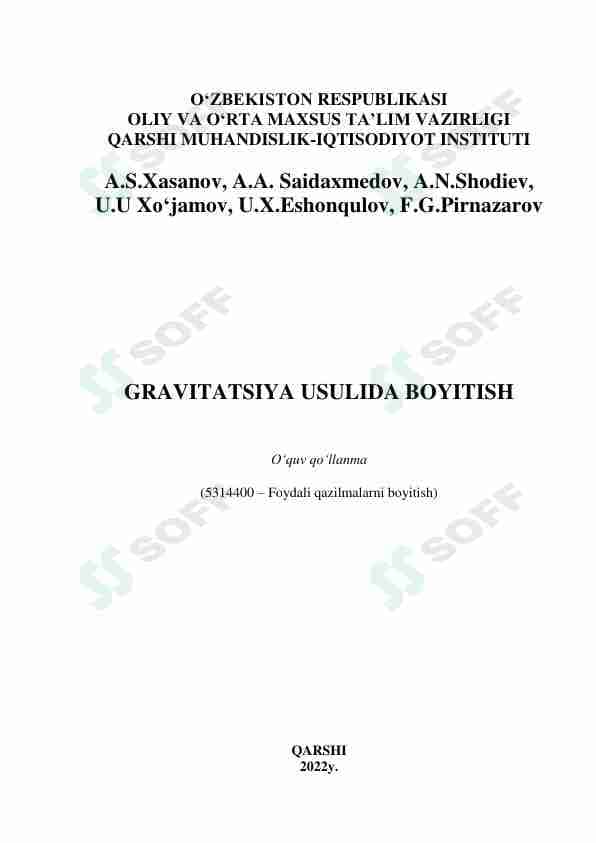 GRAVITATSIYA USULIDA BOYITISH