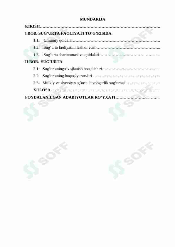 Shaxsiy sug'urtada tomonlarning huquq va majburiyatlari