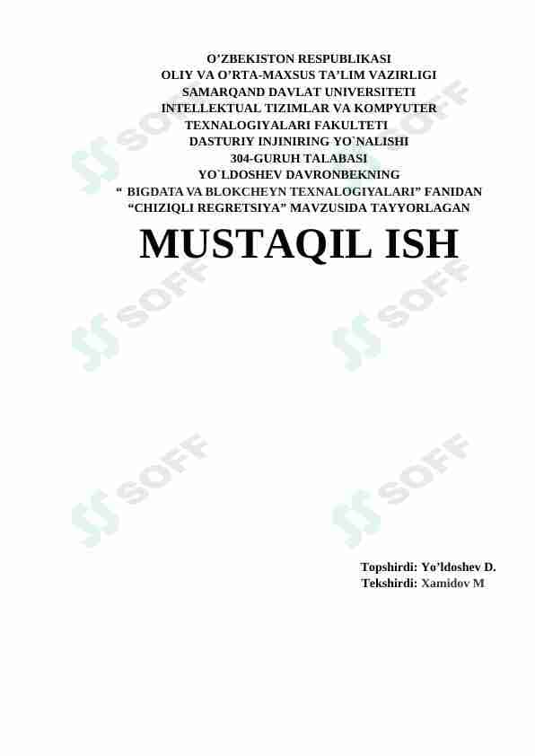 chizziqli regratsiya