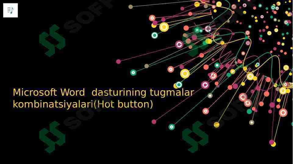 Microsoft Word dasturining tugmalar kombinatsiyalari
