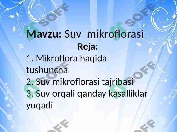 SUV MIKROFLORASI-2