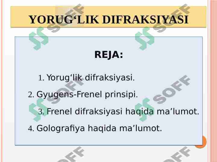 Yorug‘lik difraksiyasi