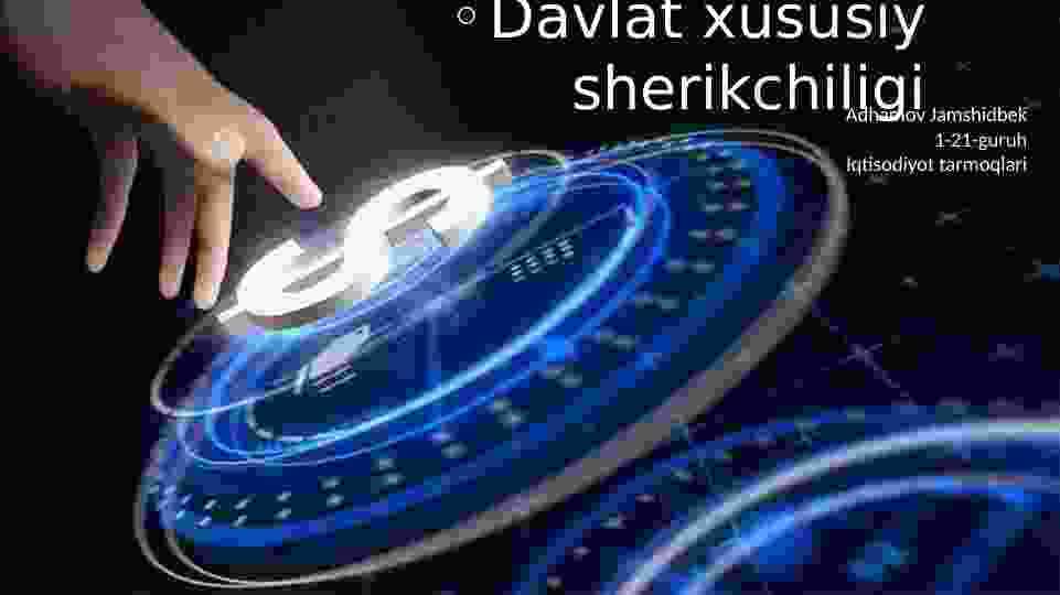 Davlat xususiy sherikchligi