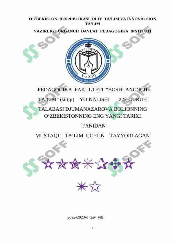O‘zbekistonda ko‘ppartiyaviylik tizimining shakllanishi va uning