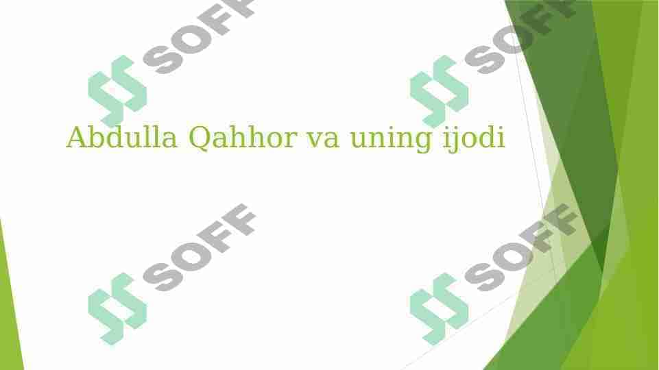 Abdulla Qahhor