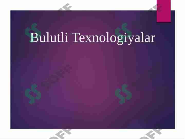 Bulutli texnologiya