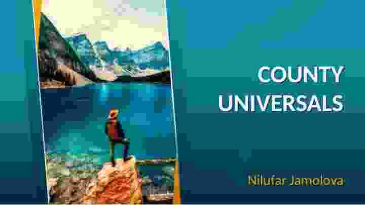 Country Universals | mustaqil ish