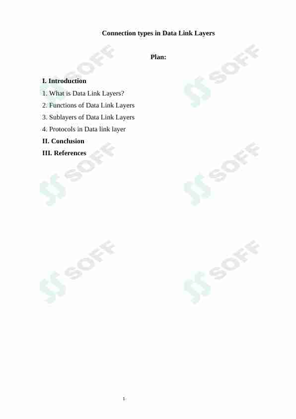 Connection types in Data Link Layers
