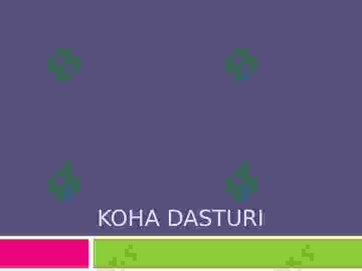 Koha dasturi
