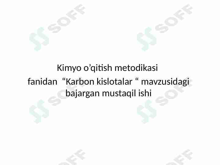 Karbon kislotalar