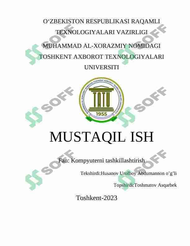 Kompyuterni tashkillashtirish