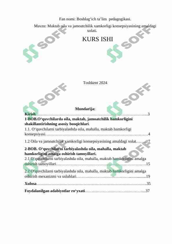 Maktab oila va jamoatchilik