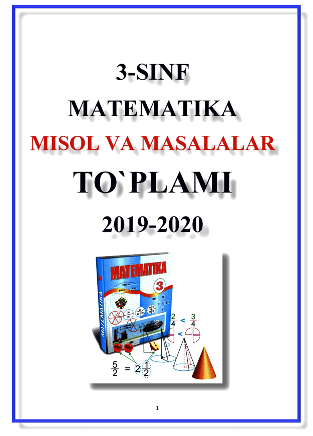 Matematika misol va masalalar to'plami