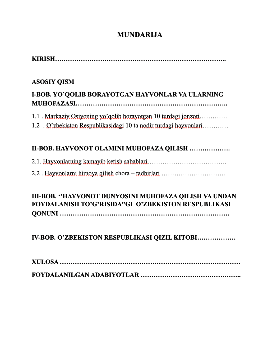Hayvonot Dunyosi Tabiri