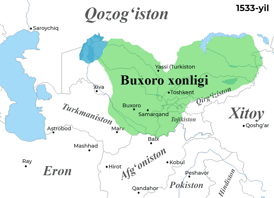 Movarounnaxrda Shayboniylar sulolasining hukmronligi. Buxoro xonligining tashkil topishi va siyosiy hayoti.