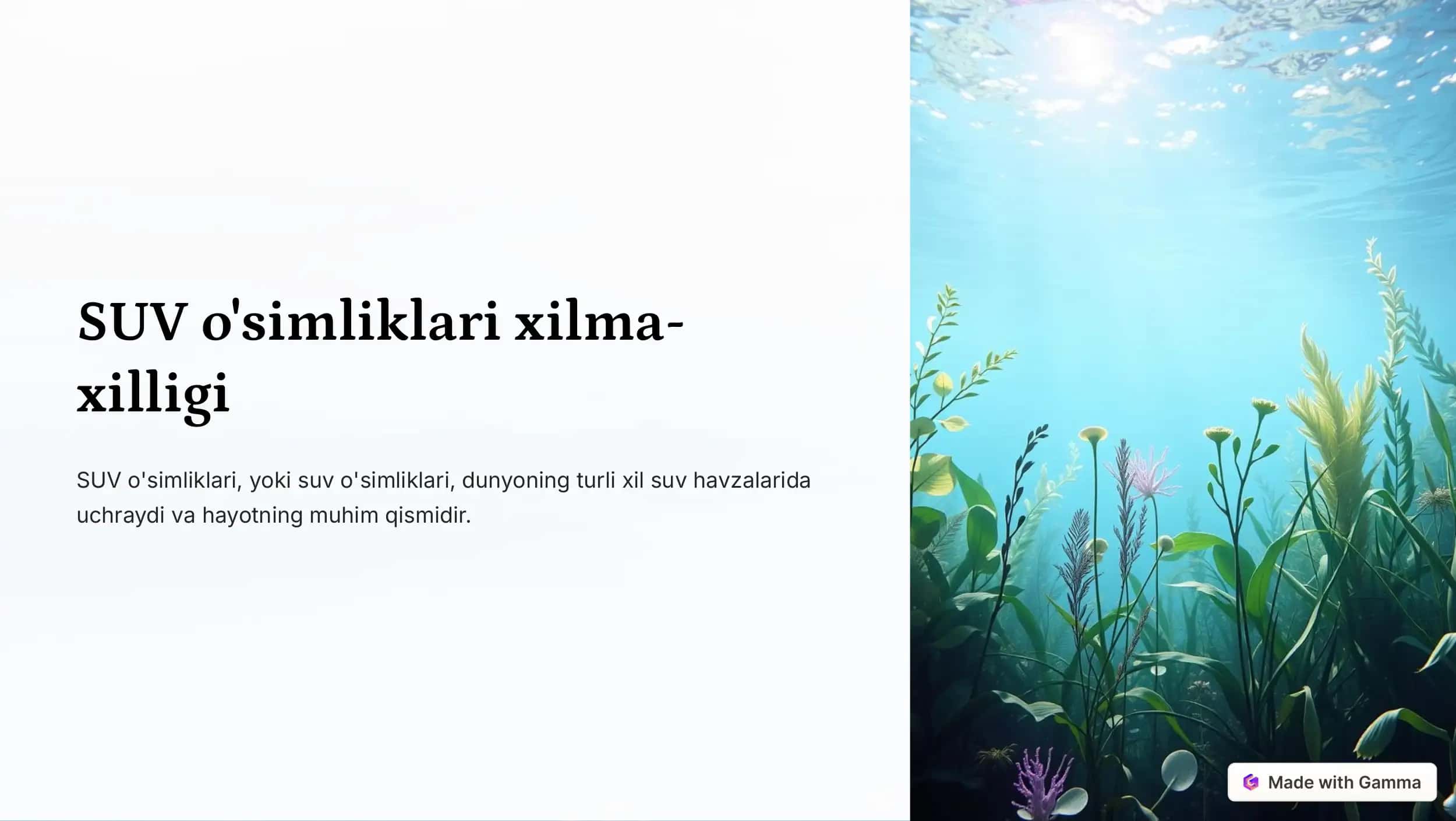 SUV o'simliklari