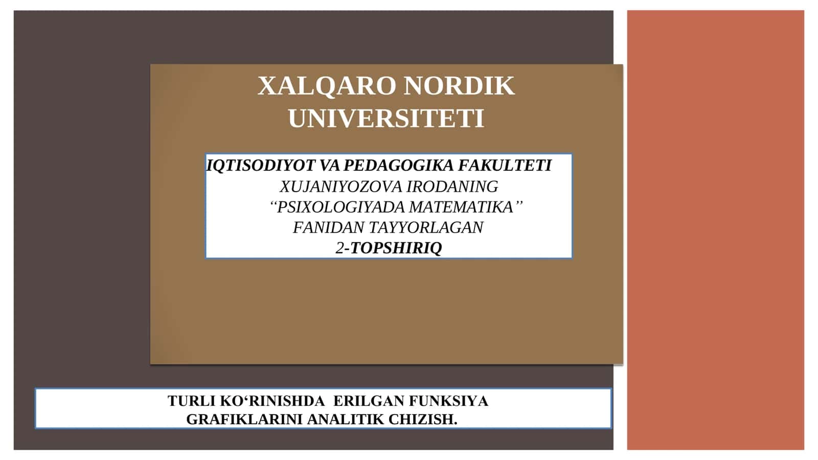 "PSIXOLOGIYADA MATEMATIKA"