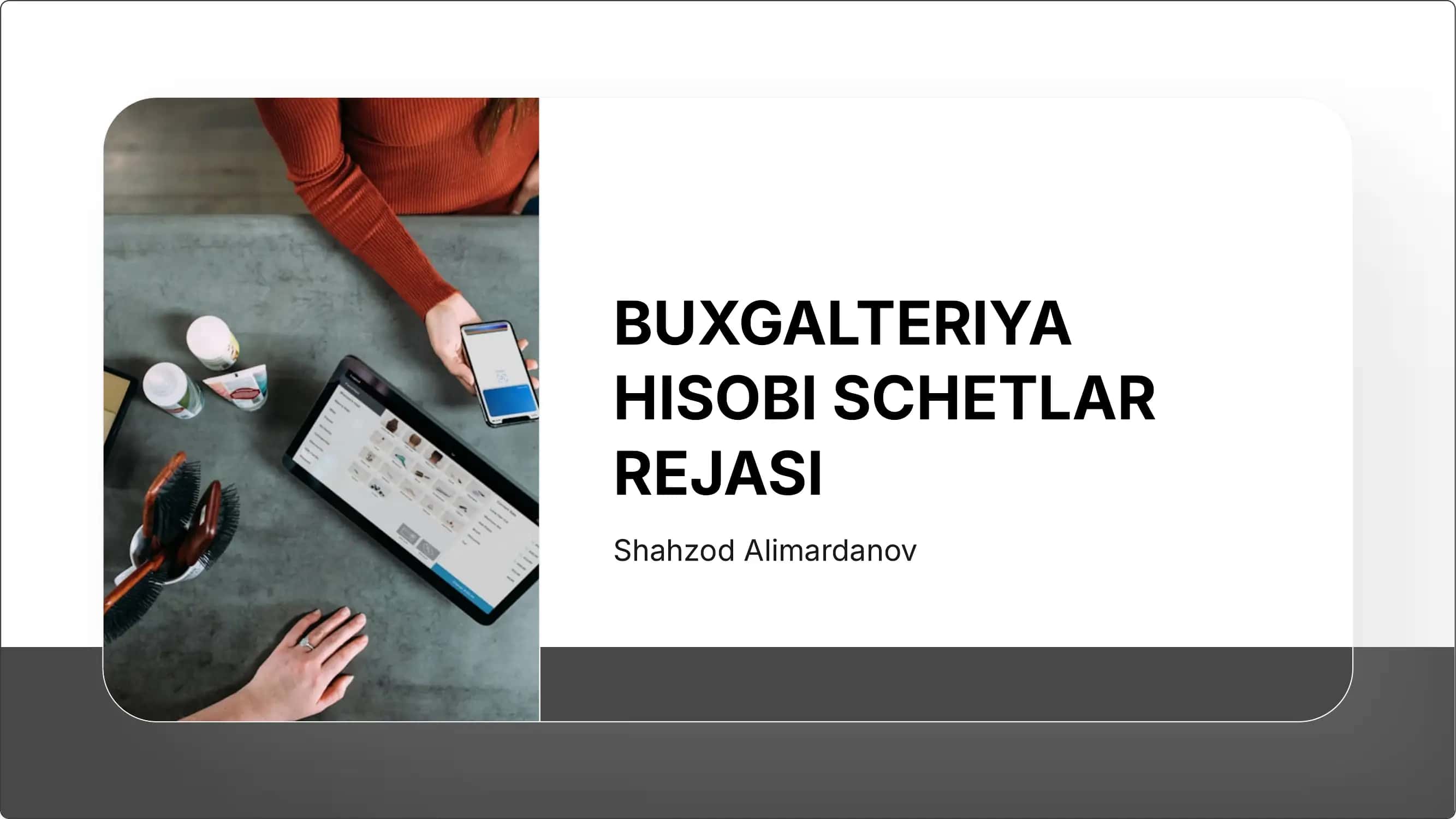 BUXGALTERIYA HISOBI SCHETLAR REJASI