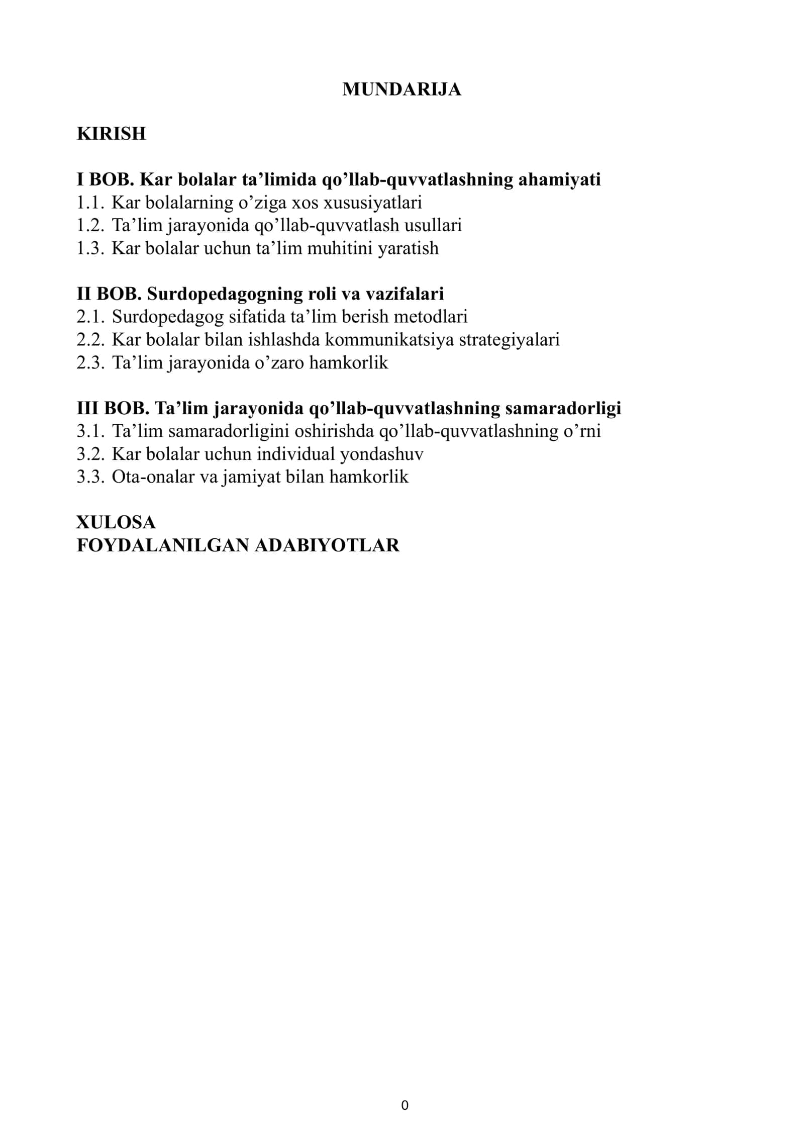 Kar bolalar ta'limida qo’llab-quvvatlashning ahamiyati