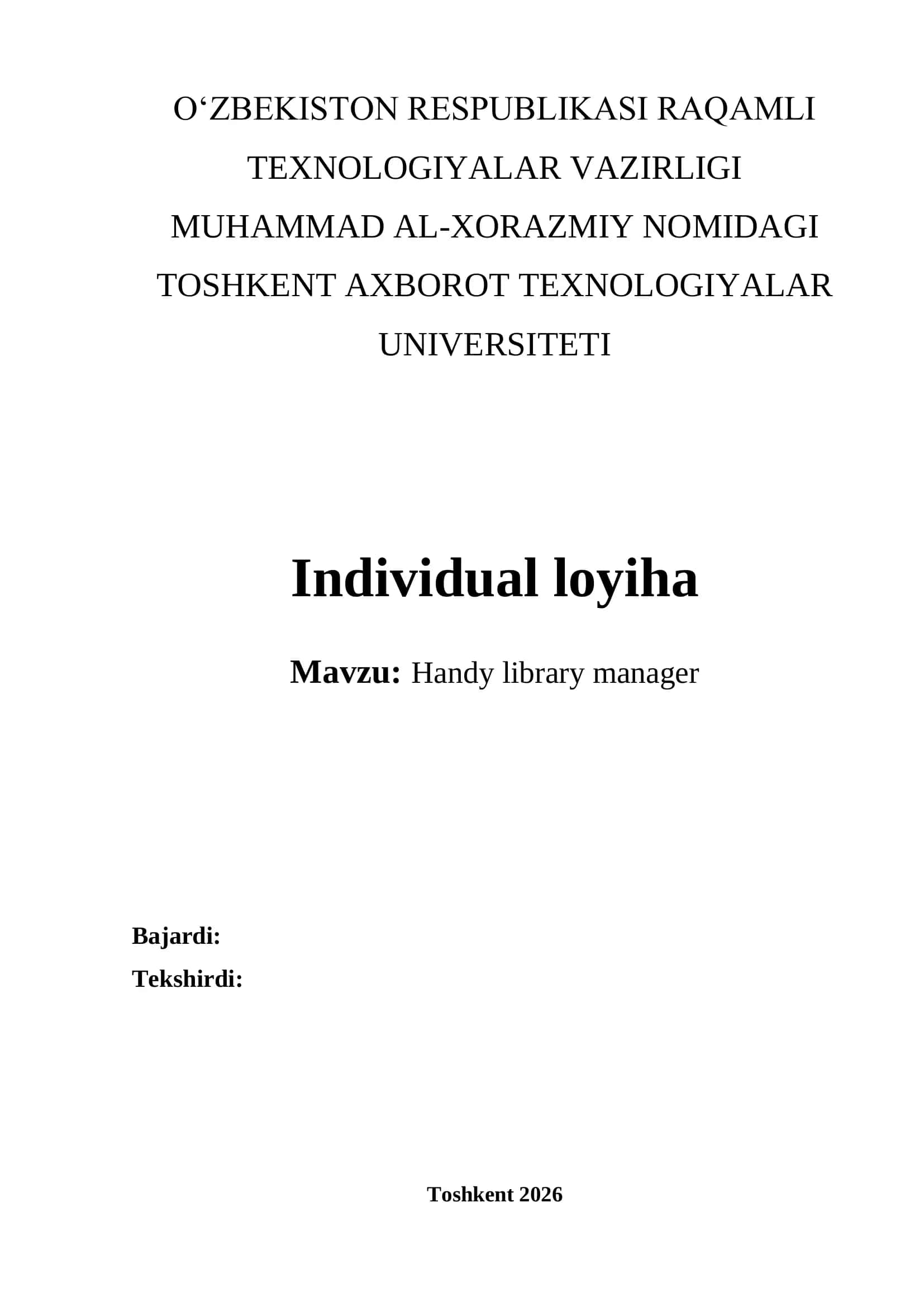 Handy library manager