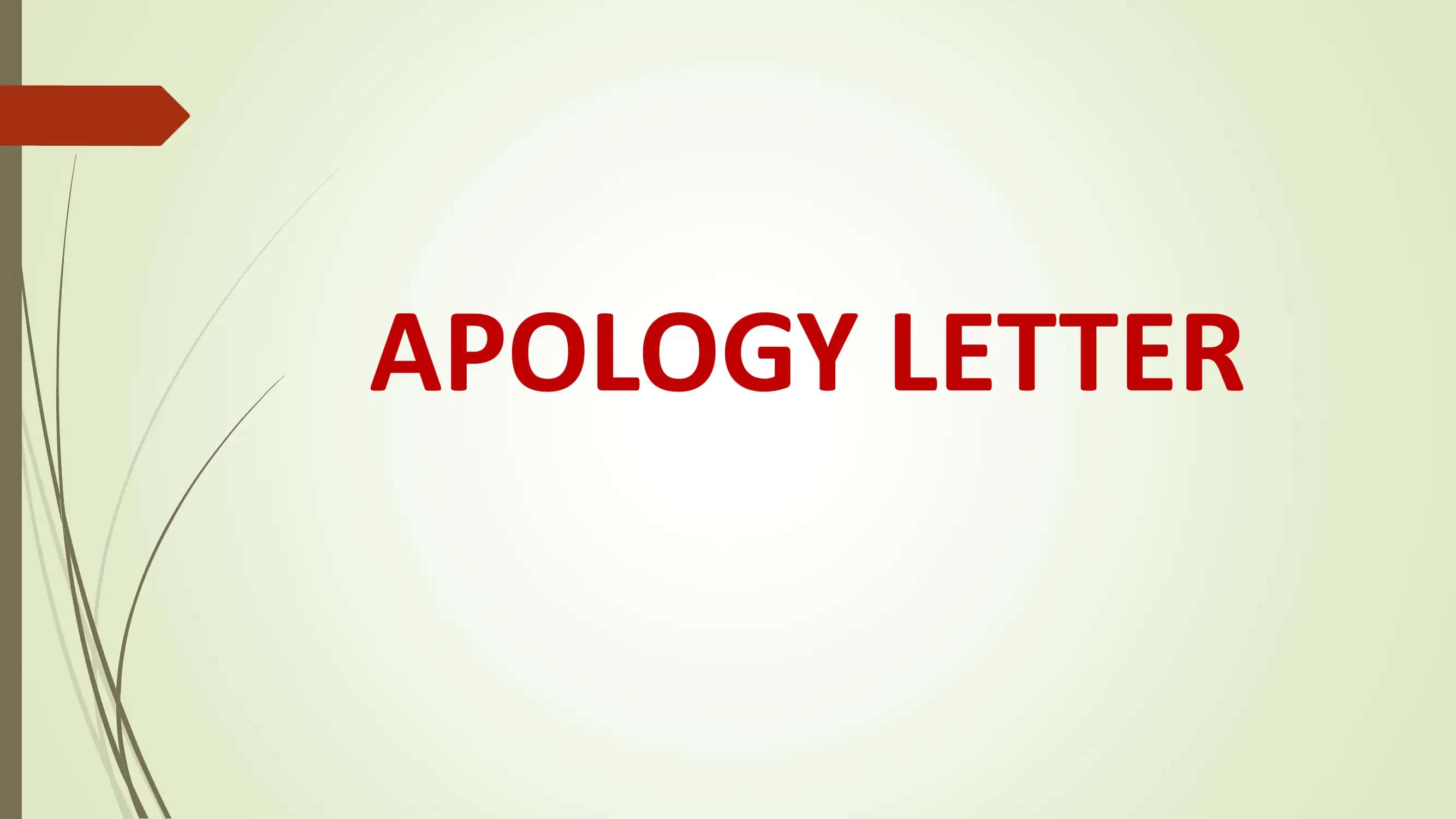 apology letter