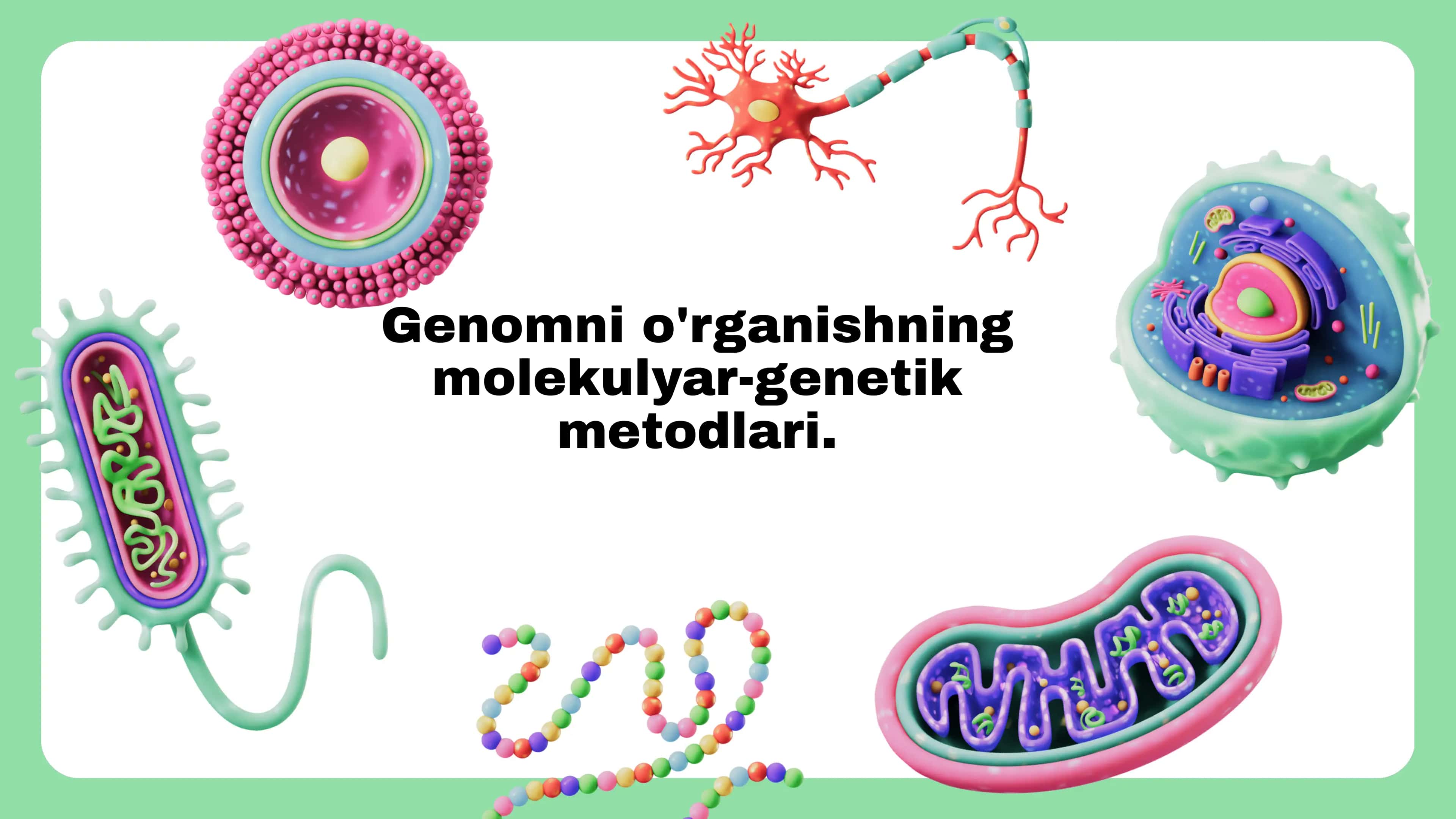 Genomni o'rganishning molekulyar-genetik metodi