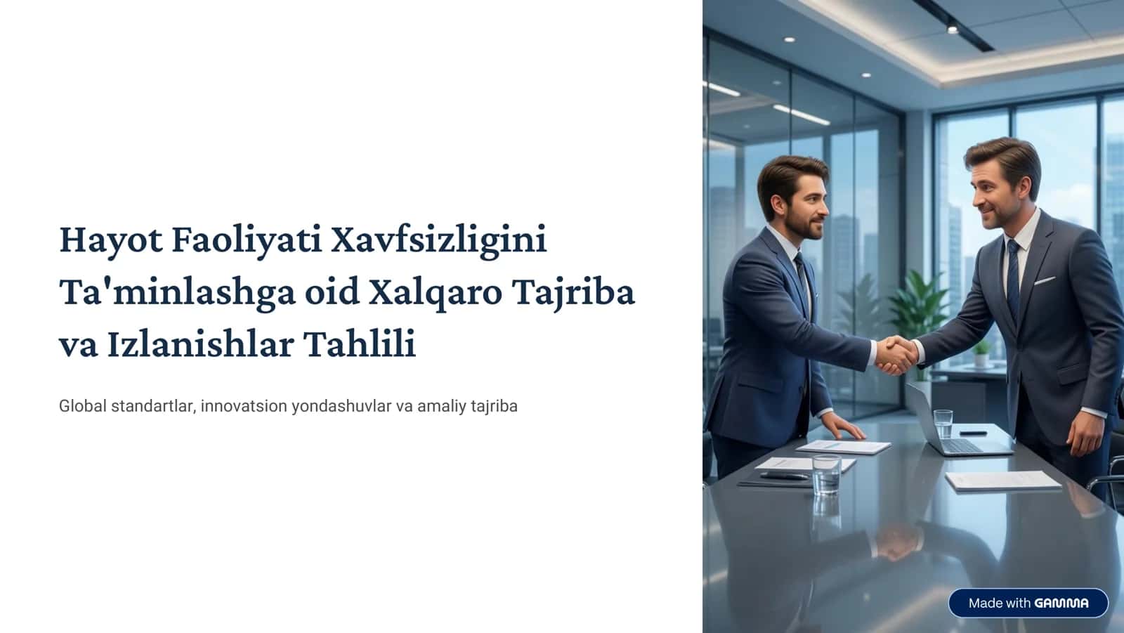 Global standartlar, innovatsion yondashuvlar va amaliy tajriba