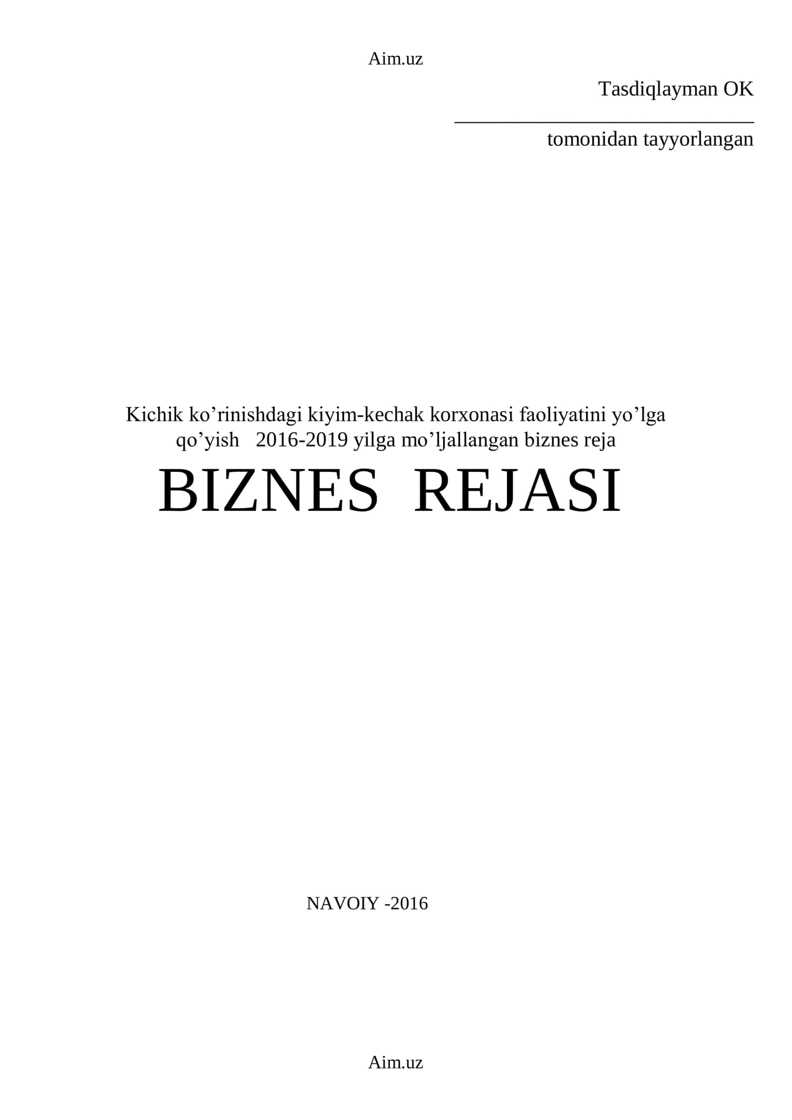 Kiyim kechak biznes